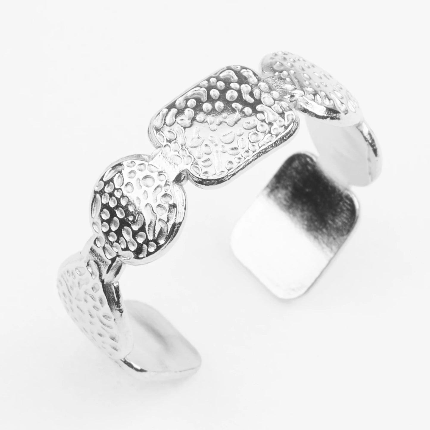 Skopelos sølv ring justerbar signet ring
