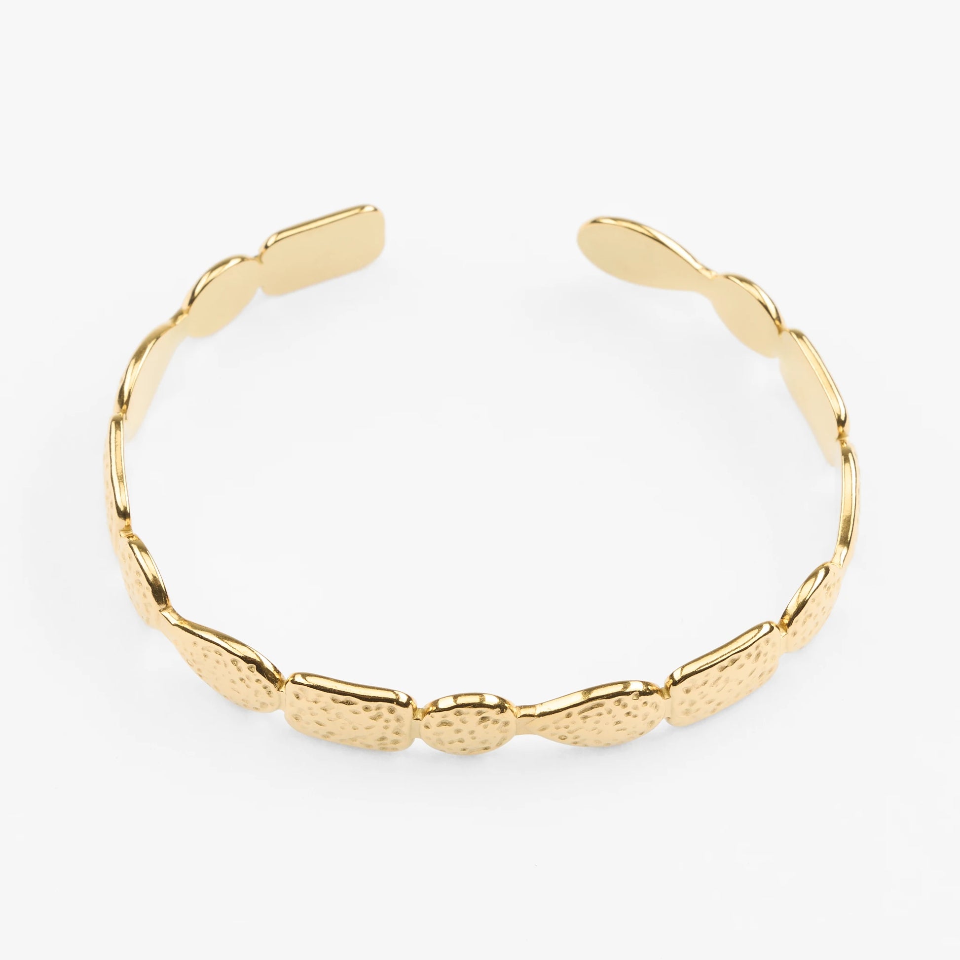 Skopelos vandfast guld bangle organisk struktur