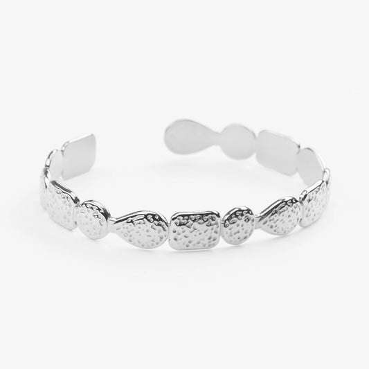 Skopelos vandfast sølv bangle organisk