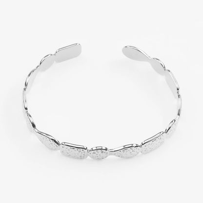 Sølv bangle skopelos organisk struktur vandfast