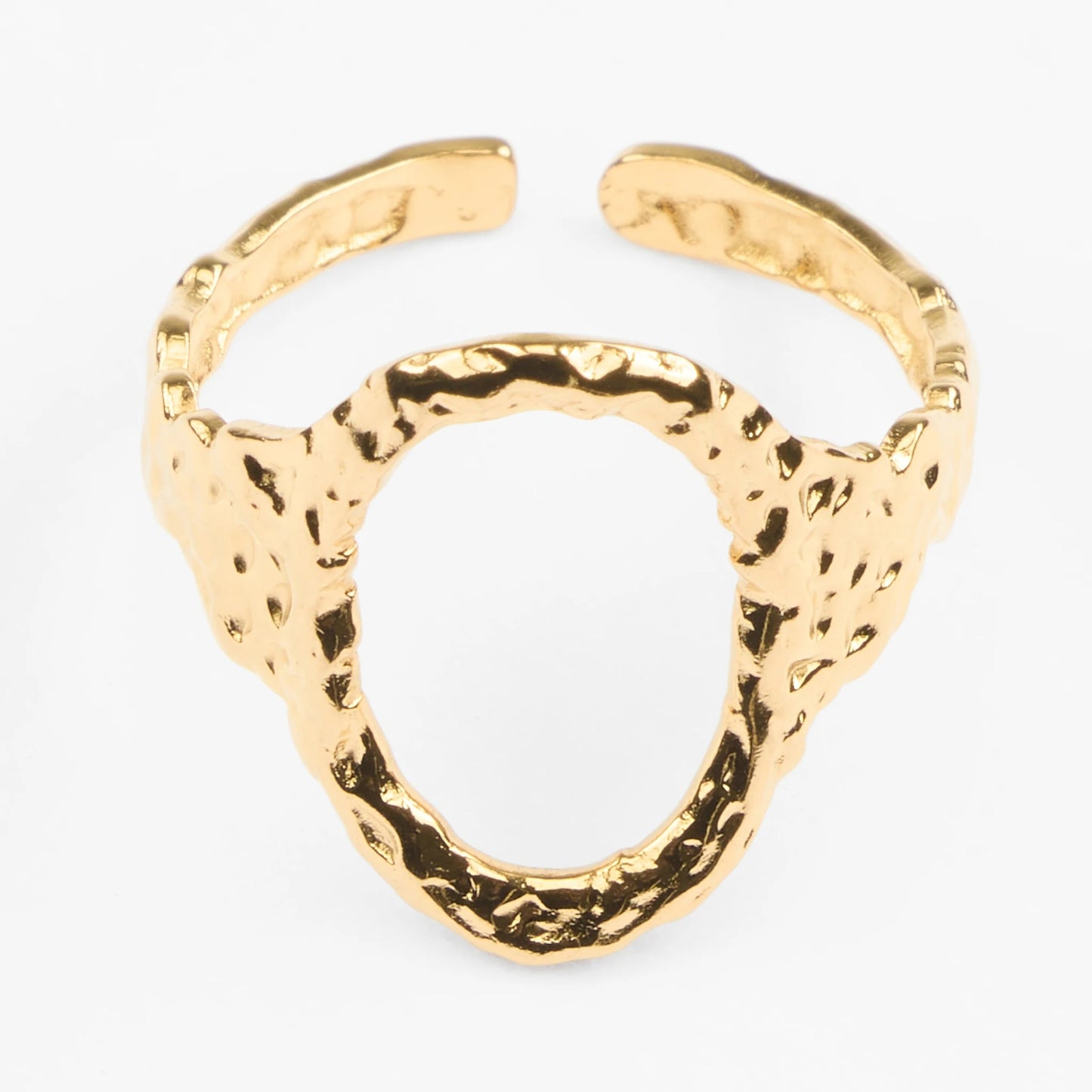 Symposio vandfast guldring justerbar oval signet