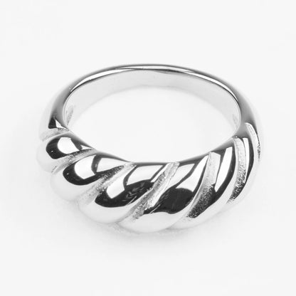 Thetis sølv fingerring bånd croissant design