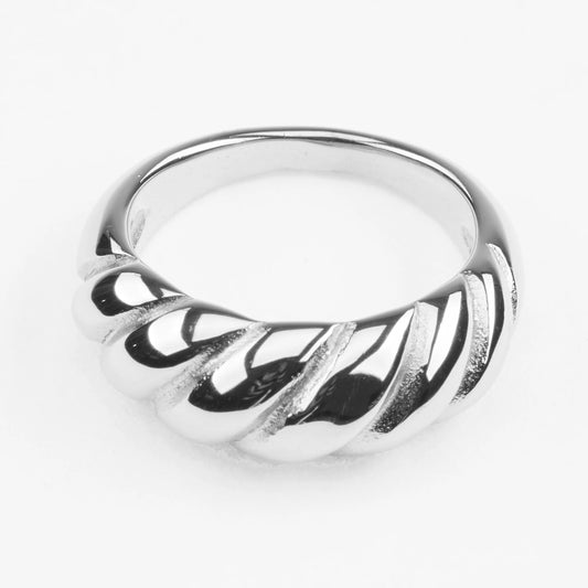 Thetis sølv fingerring bånd croissant design