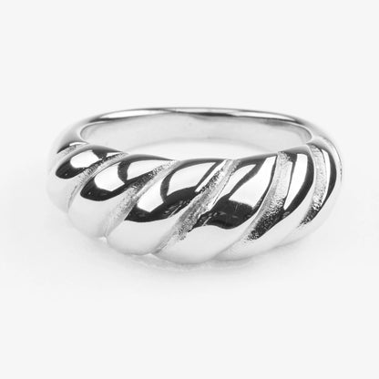 Thetis vandfast sølv ring croissant form