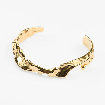 Vandfast guld justerbart armbånd bangle struktur