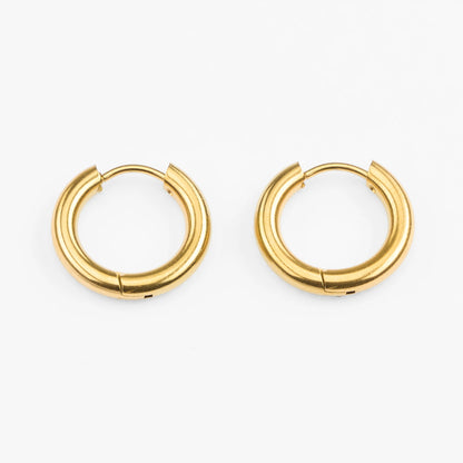 Vasikos 18mm runde creoler basic hoops guld vandfast