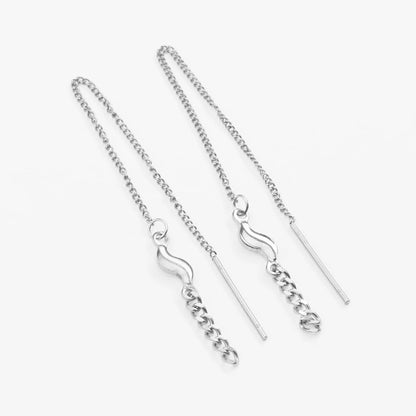 Astrapi vandfaste kædeøreringe i sølv