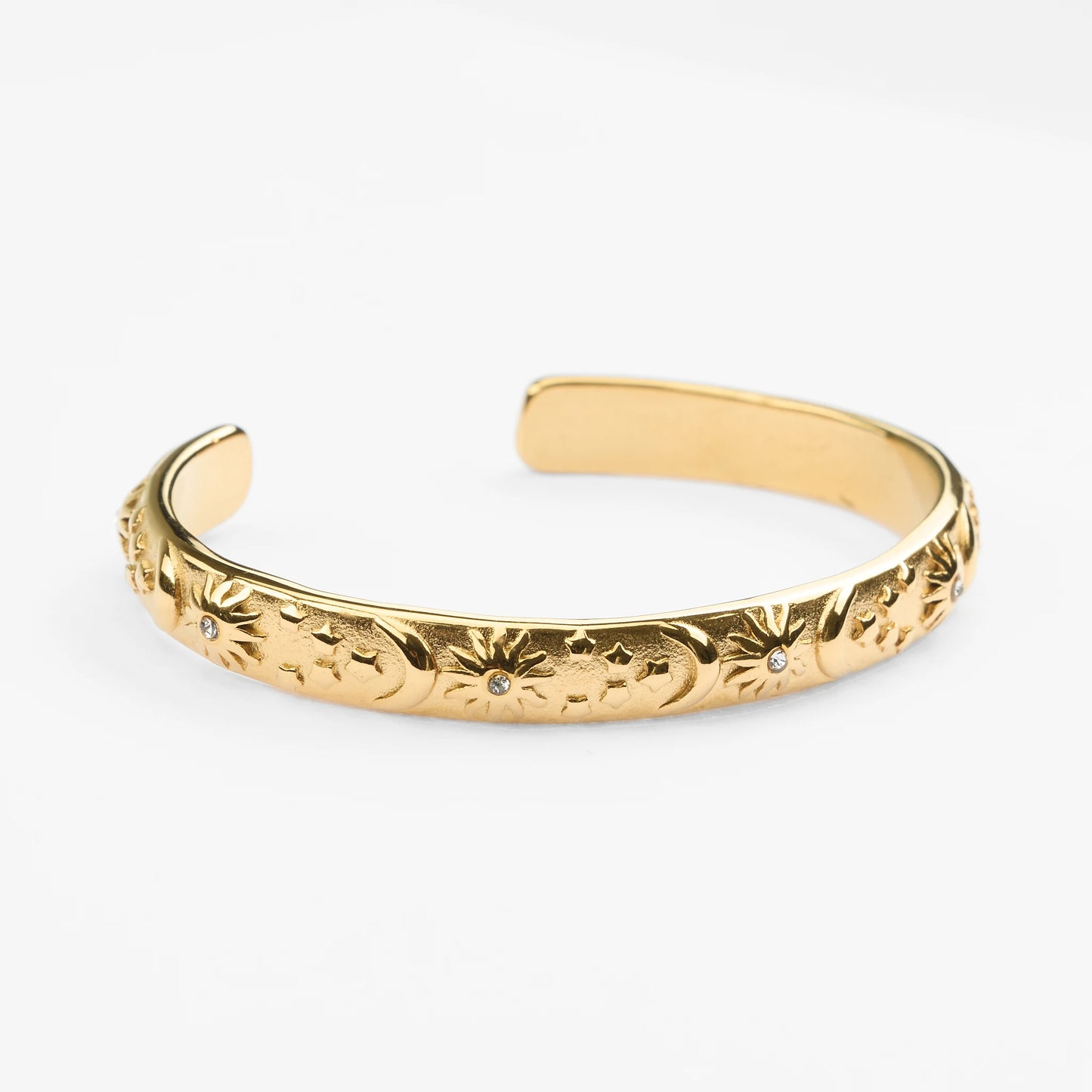 Vandfast guld stjerne bangle sten hyperion