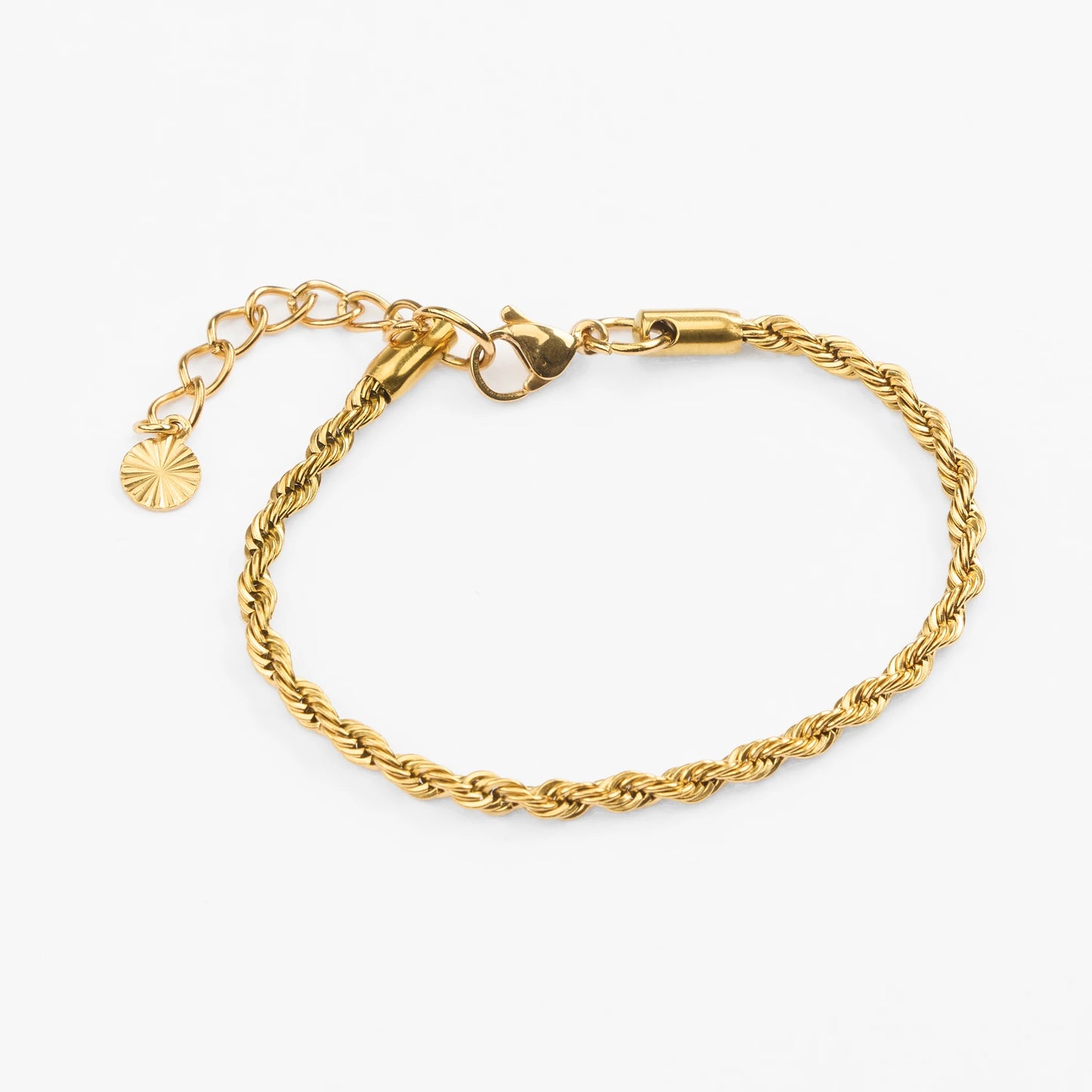 Vandfast reb kæde guld armbånd skoini 3mm