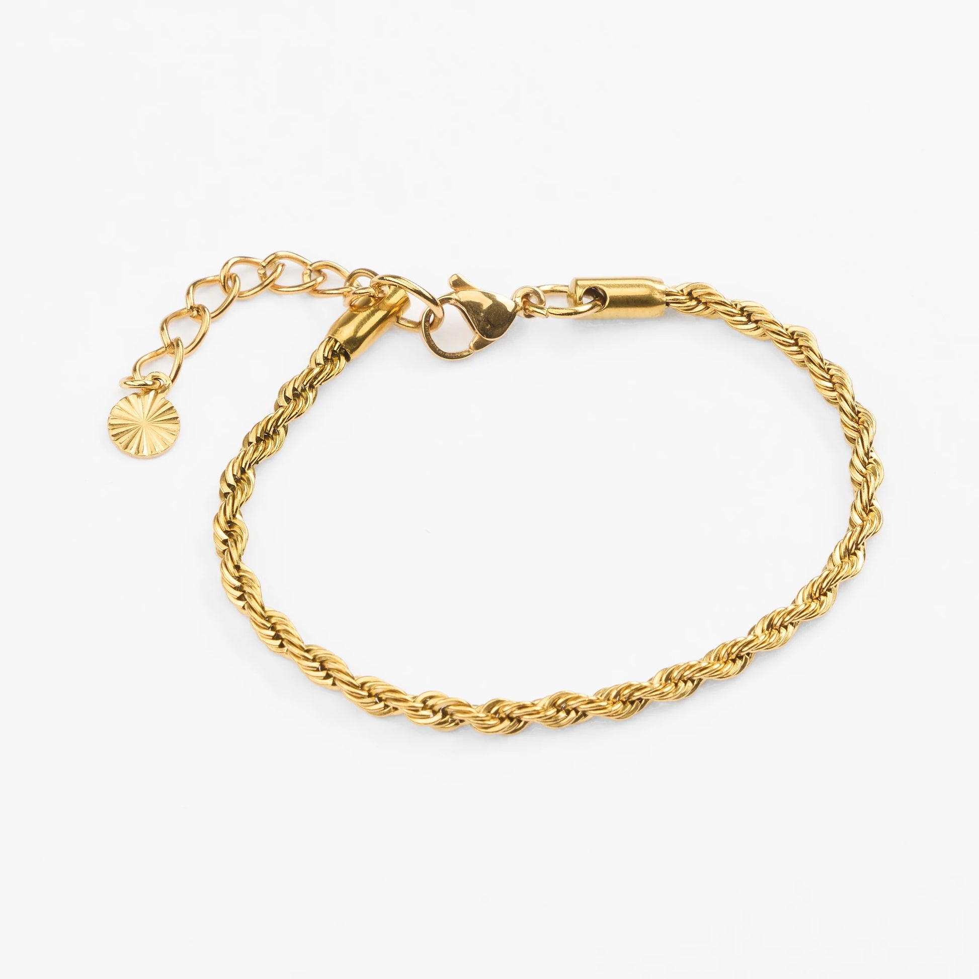 Vandfast reb kæde guld armbånd skoini 3mm