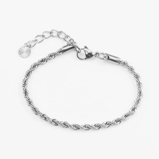 Vandfast rebskæde sølv armbånd skoini 3mm