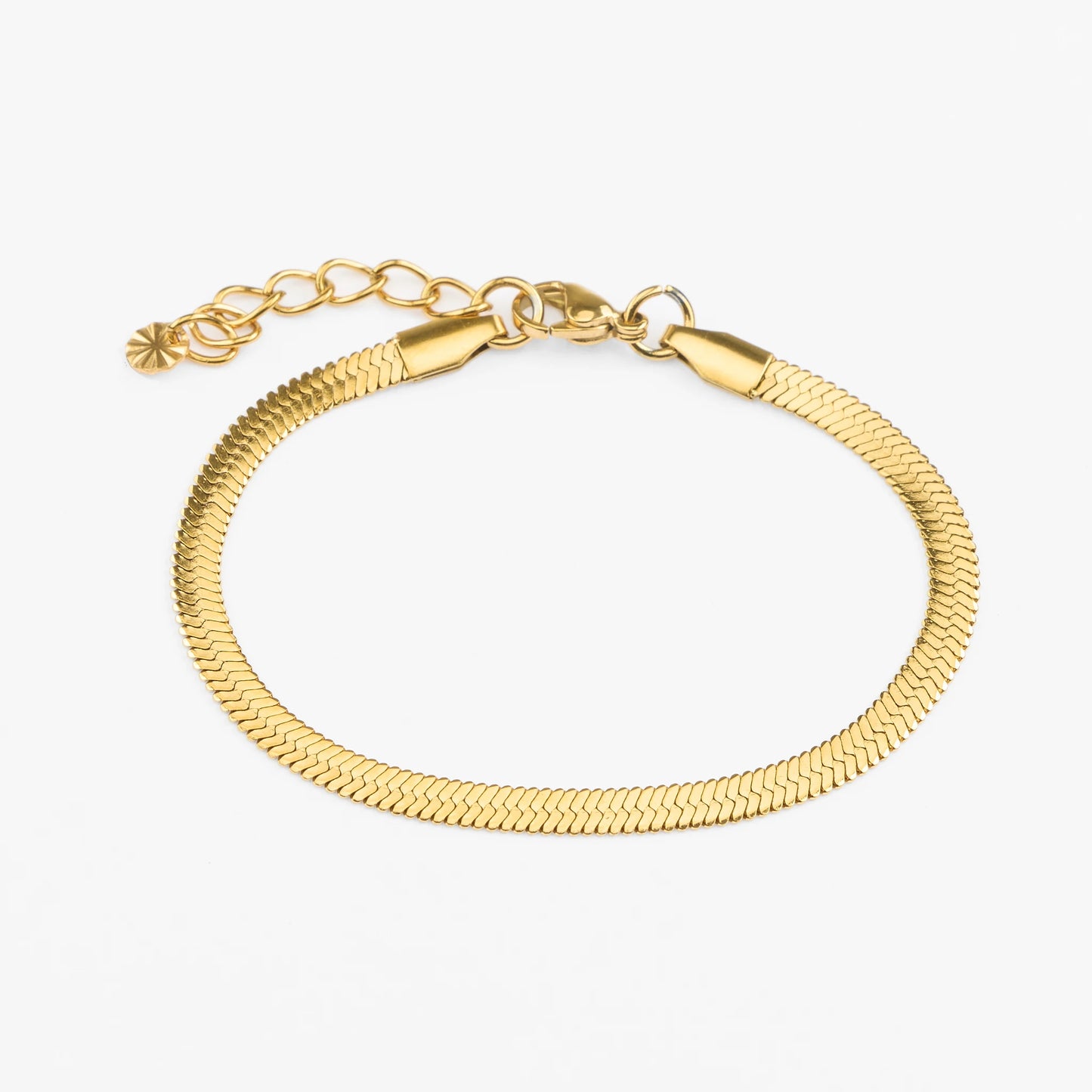 Vandfast slangekæde sildeben 3mm guld medusa