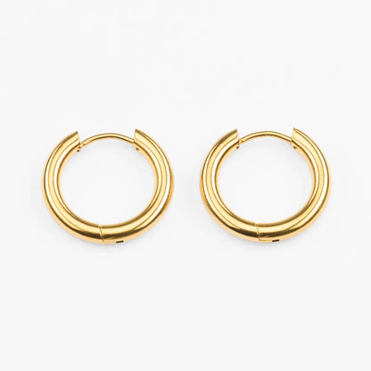 Vasikos 20mm runde guld hoops basic vandfast
